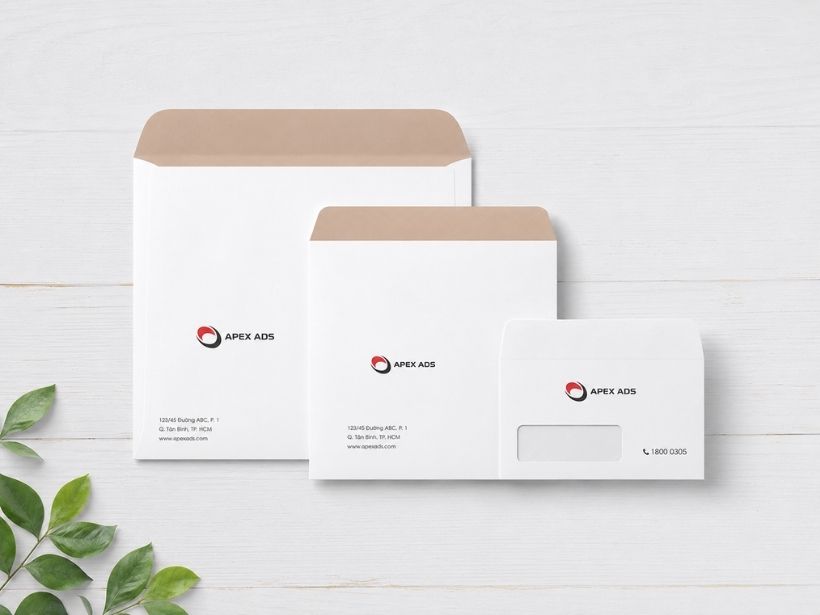Mẫu bao thư in logo đủ cỡ A4, A5 và bao thư cửa sổ cho doanh nghiệp