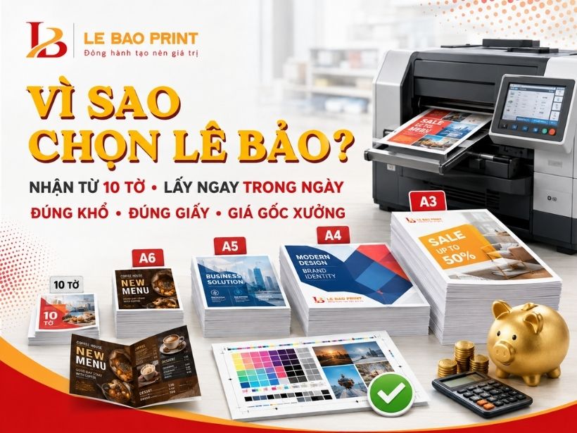 In tờ rơi Lê Bảo - in kỹ thuật số số ít, lấy ngay trong ngày tại TP.HCM