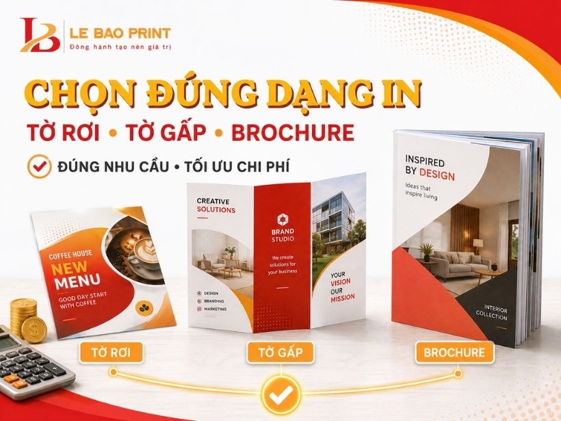 Các dạng tờ rơi phổ biến: tờ rơi 1 mặt, 2 mặt, A4, tờ rơi giới thiệu sản phẩm, tờ rơi menu, tờ rơi kèm voucher
